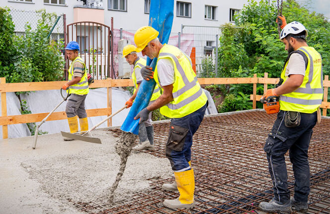 Betonage bei unserem aktuellen Rohbauprojekt