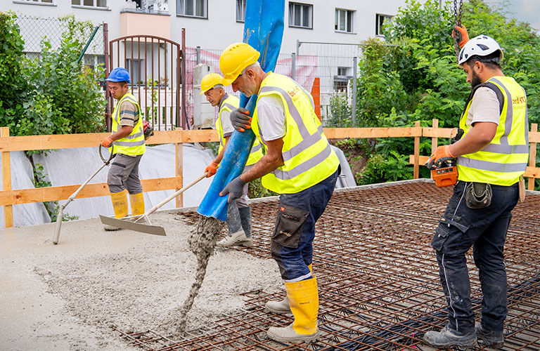 Betonage bei unserem aktuellen Rohbauprojekt