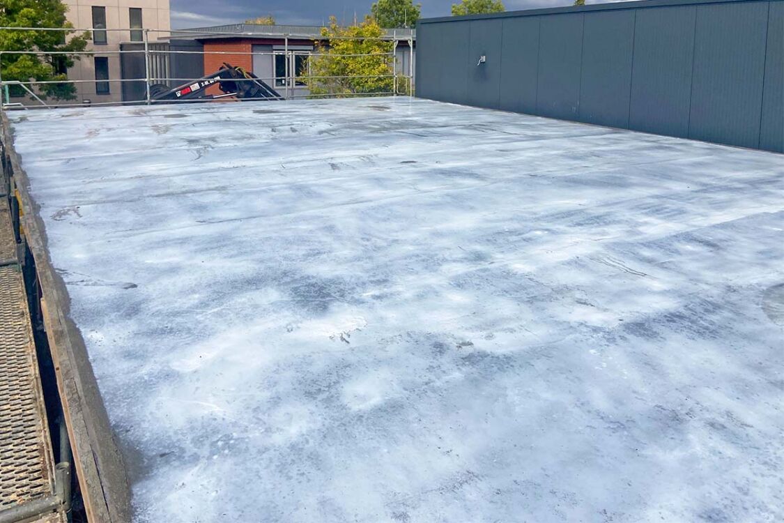 Carport-Decke aus Spezialbeton