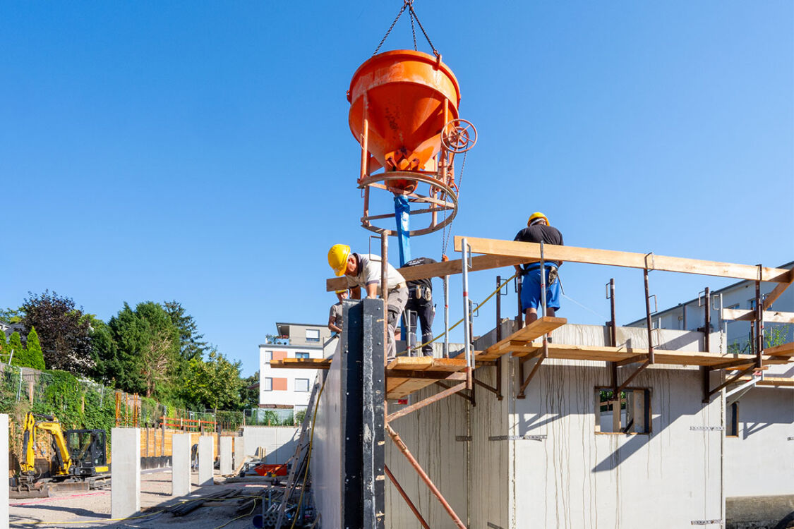 Neuer Rohbau für vier Mehrfamilienhäuser
