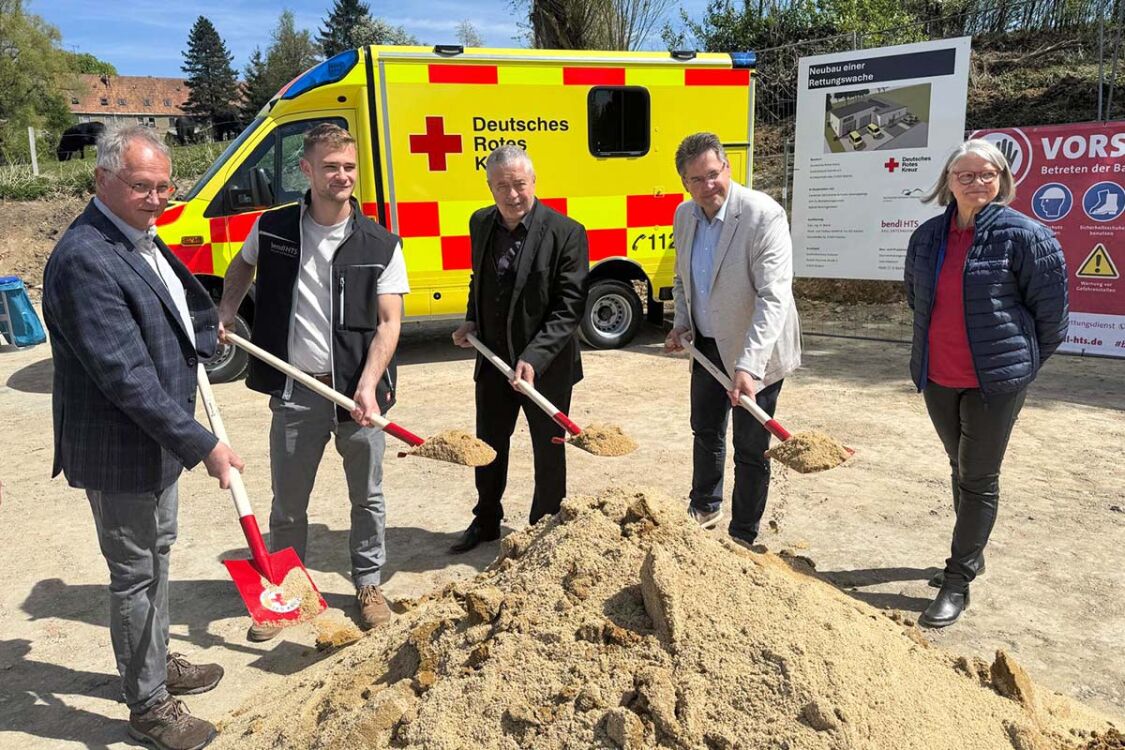 Spatenstich für neue DRK-Rettungswache in Hohnstein