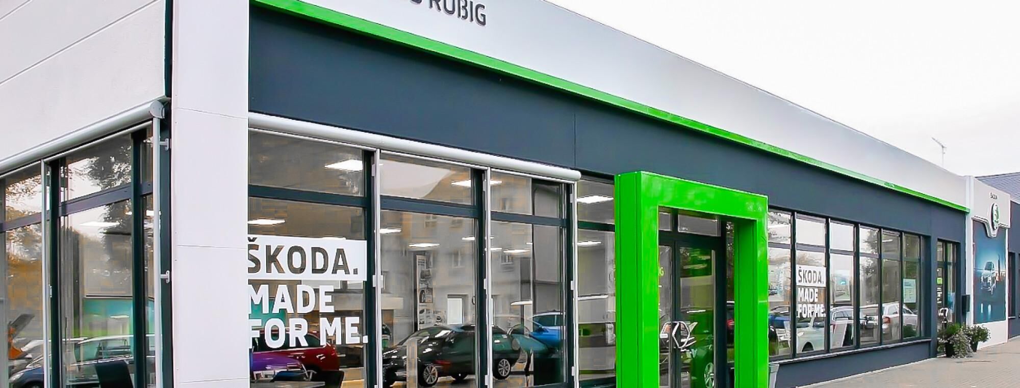 Gewerbebau Skoda Autohaus Rußig